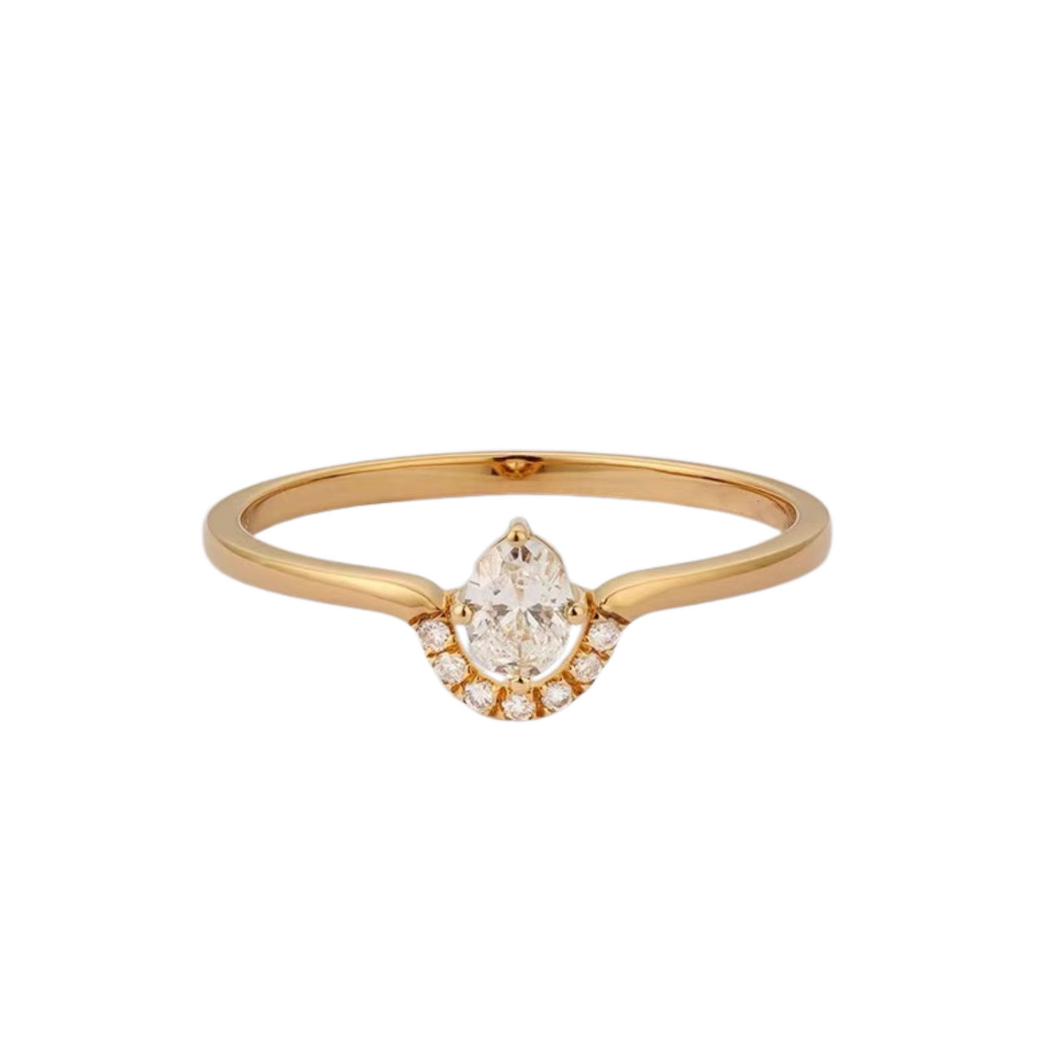 Moissanite Diamond Gold Ring